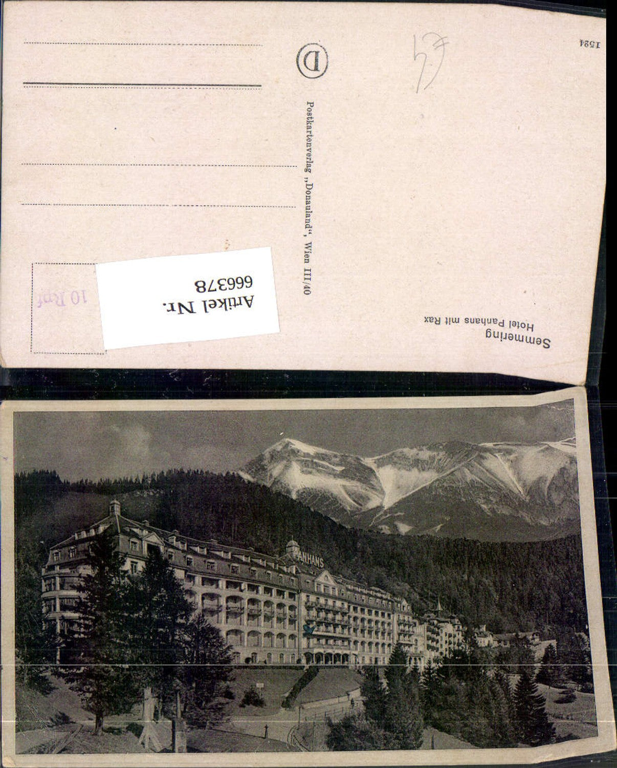 666378,Semmering Hotel Panhans mit Rax