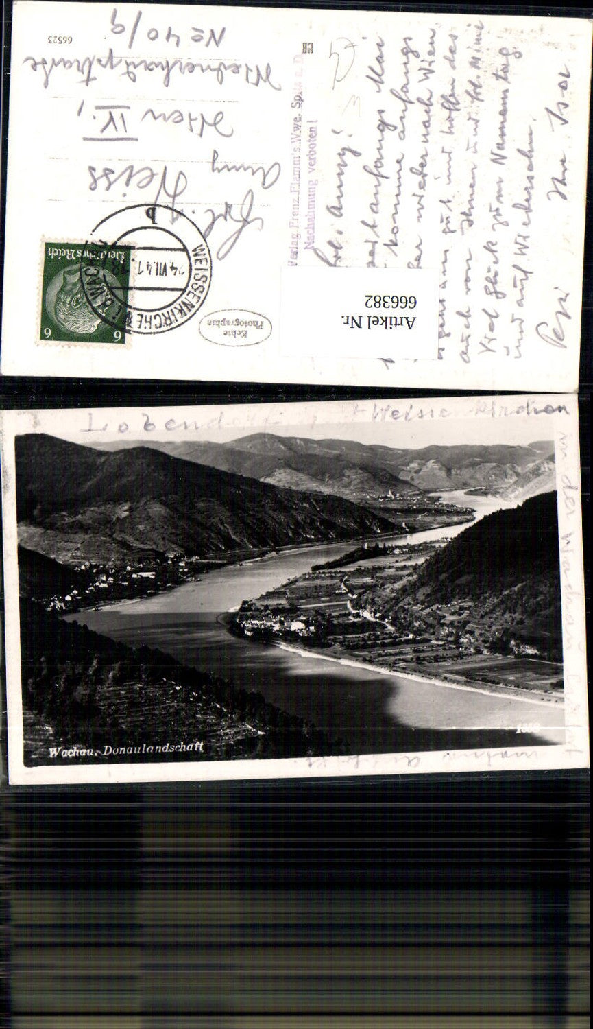 666382,Foto Ak Wachau Donaulandschaft Weißenkirchen i. d. Wachau