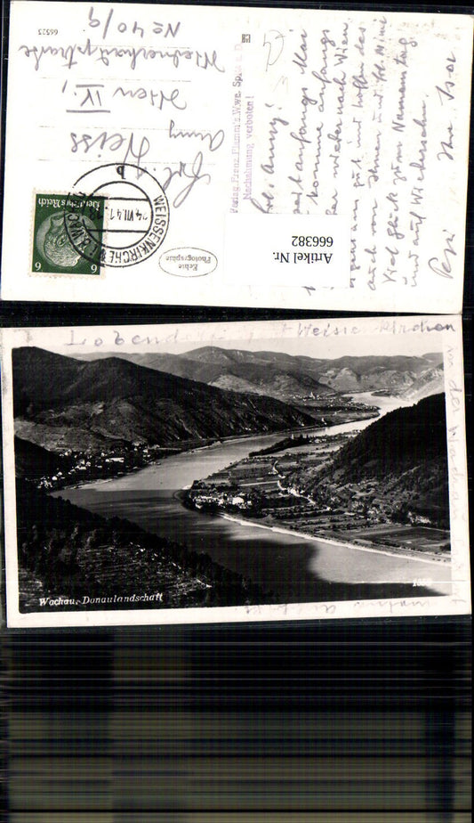 666382,Foto Ak Wachau Donaulandschaft Weißenkirchen i. d. Wachau
