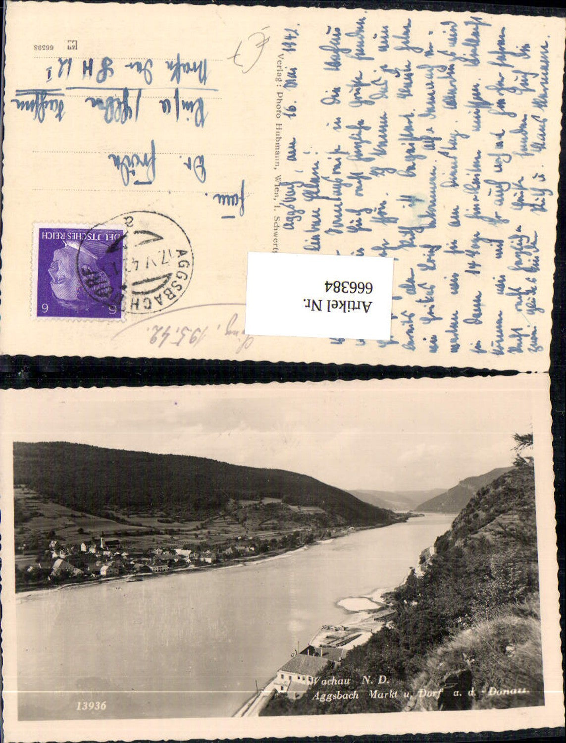 666384,Foto Ak Aggsbach Markt u. Dorf Wachau