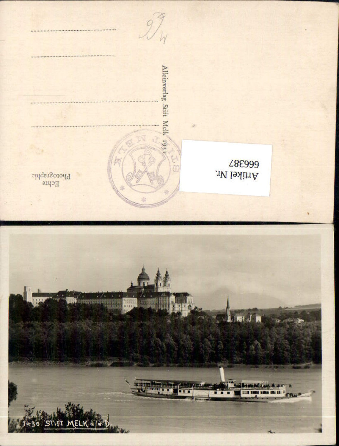 666387,Foto Ak Melk a. d. Donau Stift Schiff Dampfer Franz Schubert