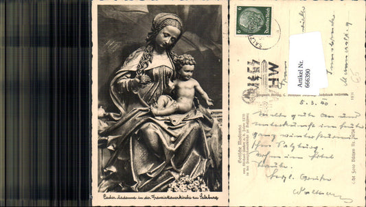 666390,Foto Ak Salzburg Pacher Madonna Franziskanerkirche