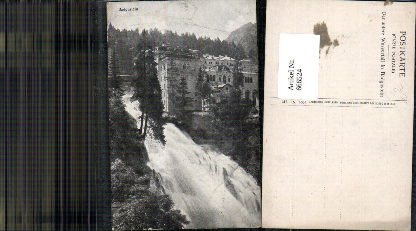 666524,Bad Gastein Ansicht m. Wasserfall