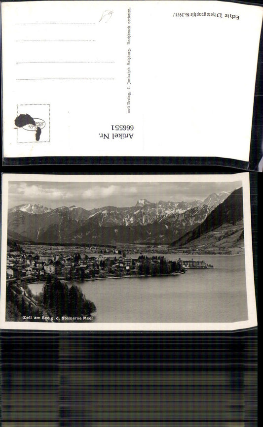 666551,Foto Ak Zell am See geg. d. Steinerne Meer