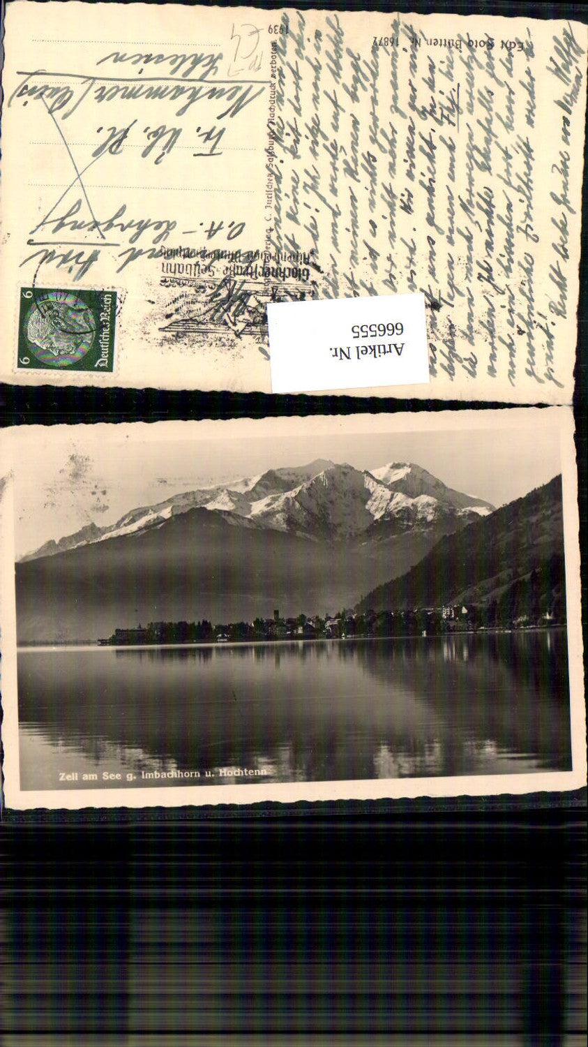 666555,Foto Ak Zell am See g. Imbachhorn u. Hochtenn Feldpost