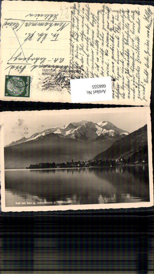 666555,Foto Ak Zell am See g. Imbachhorn u. Hochtenn Feldpost