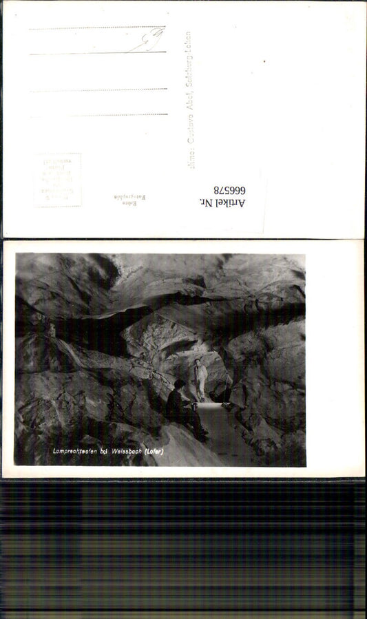 666578,Foto Ak Lamprechtsofen b. Weißbach b. Lofer Ansicht Höhle
