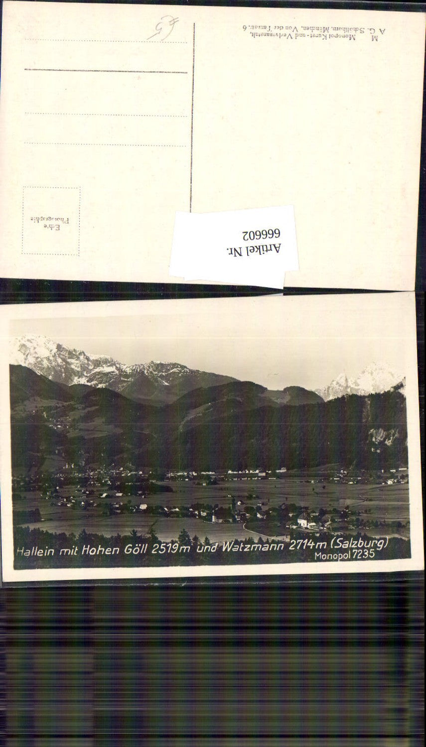 666602,Foto Ak Hallein m. Hohen Göll u. Watzmann