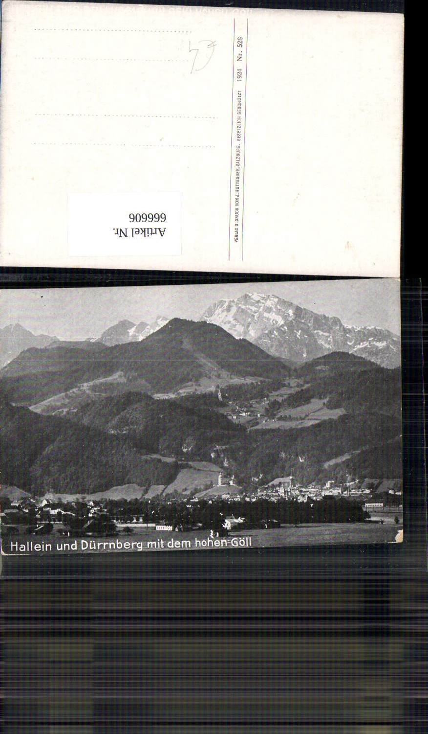 666606,Hallein u. Dürrnberg mit dem hohen Göll