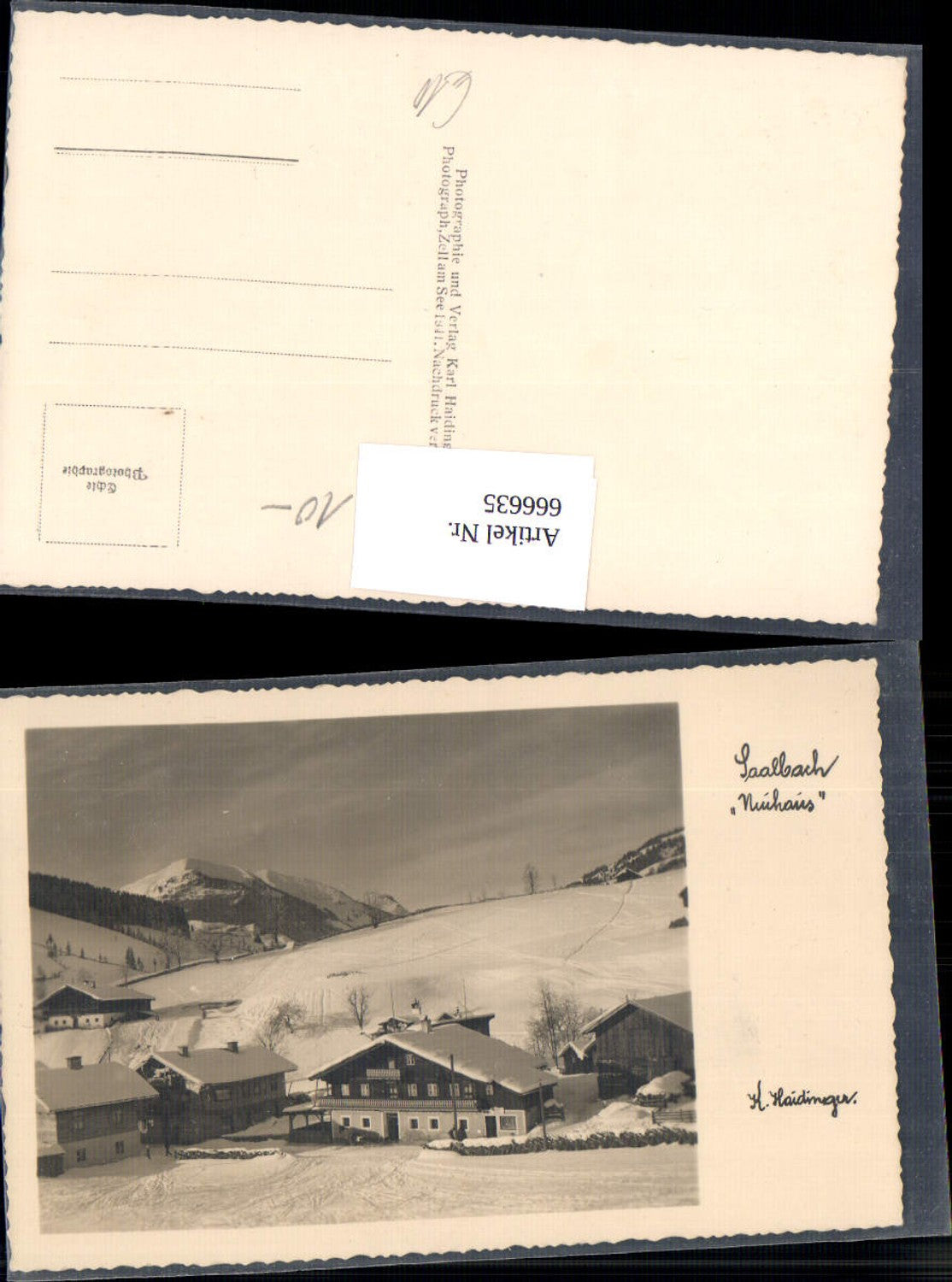 666635,Foto Ak Saalbach-Hinterglemm Neuhaus i. Winter
