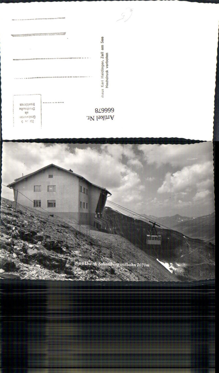 666678,Foto Ak Saalbach-Hinterglemm Schattbergseilbahn Gondel Seilbahn