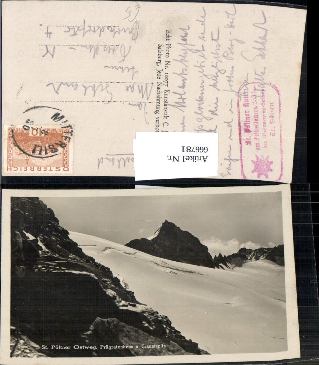 666781,Mittersill St Pöltner Ostweg Prägratenkees u. Granatspitze