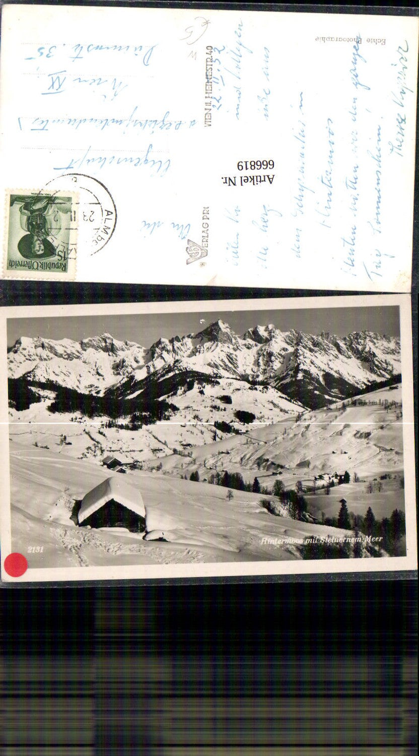 666819,Hintermoos mit Steinernem Meer Winteransicht Maria Alm am Steinernen Meer