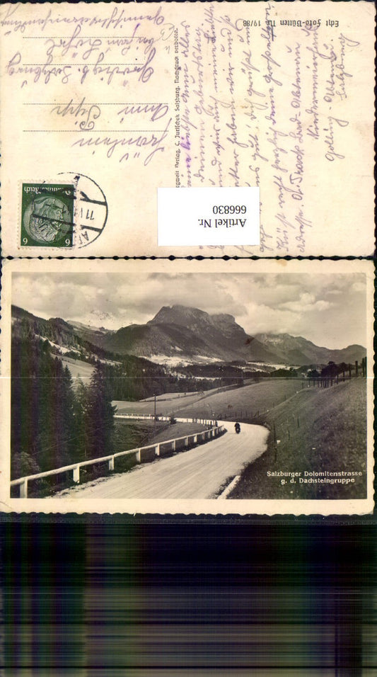 666830,Foto Ak Abtenau Salzburger Dolomitenstrasse geg. d. Dachsteingruppe