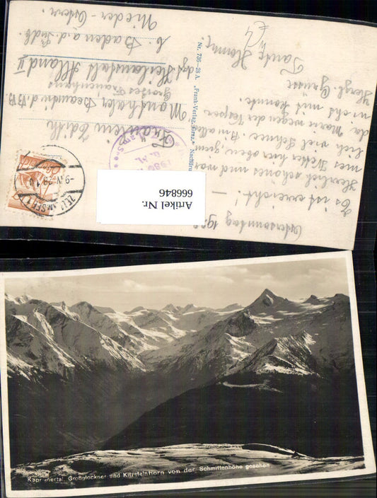 666846,Foto Ak Zell a. See Kaprunertal Großglockner u. Kitzsteinhorn v. d. Schmittenhöhe