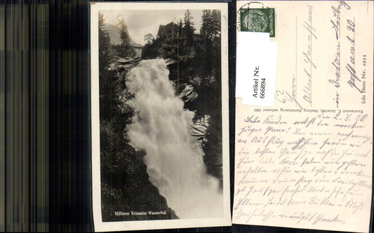 666894,Foto Ak Krimml Mittlerer Krimmler Wasserfall