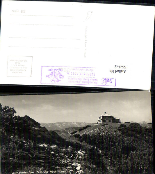 667472,Foto Ak Gemeindealpe Terzerhaus Mitterbach am Erlaufsee