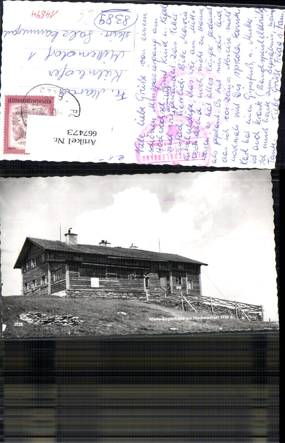 667473, Photo Ak Wetterkogelhaus a. Hochwechsel Aspangberg St. Peter