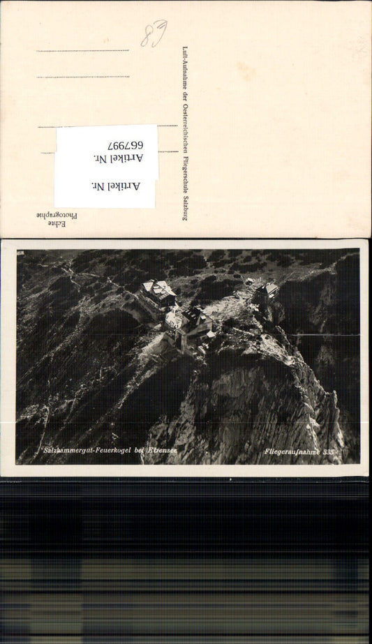 667997,Fliegeraufnahme Höllengebirge Feuerkogel Seilbahn bei Ebensee