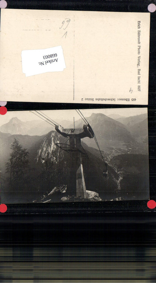 668003,Höllengebirge Feuerkogel Seilbahn bei Ebensee Stütze pub Bährendt 485