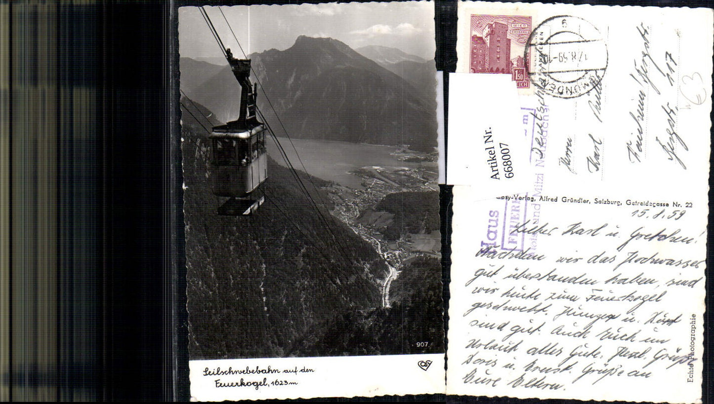 668007,Höllengebirge Feuerkogel Seilbahn bei Ebensee Gondel