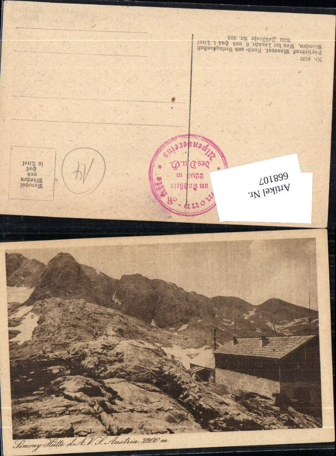 668107,Dachstein Simony-Hütte Simonyhütte Hallstatt