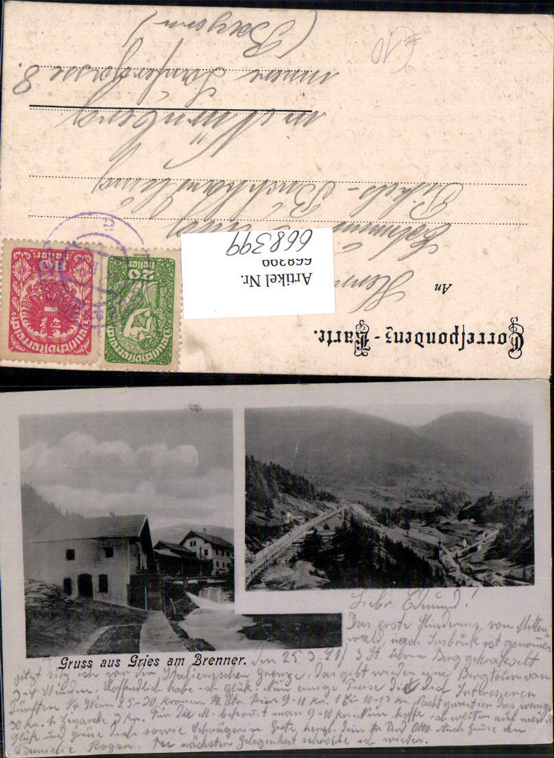 Alte Ansichtskarte – Old Postcard