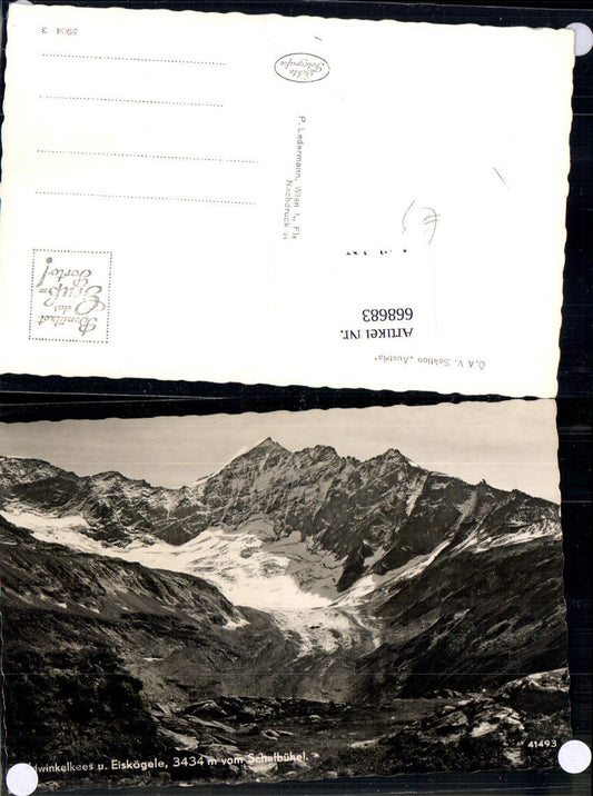 668683,Foto Ak Ödwinkelkees u. Eiskögele v. Schafbühel b. Uttendorf