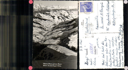 668851,Foto Ak Saalbach-Hinterglemm Hinterglemm Blick z. Zwölferkogel