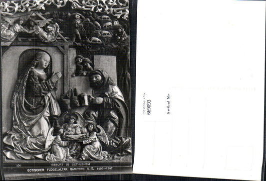 669093,Gampern Gotischer Flügelaltar Geburt in Bethlehem