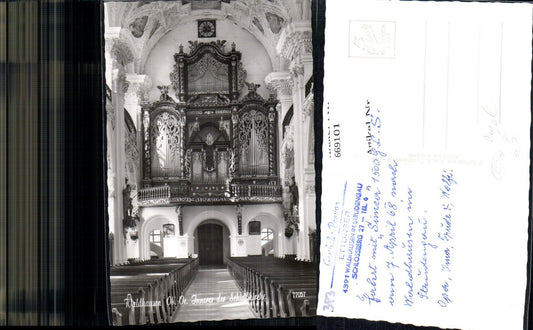 669101,Foto Ak Waldhausen im Strudengau Inneres d. Schlosskirche Orgel