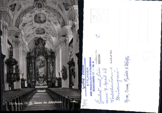 669104,Waldhausen im Strudengau Inneres d. Schloßkirche