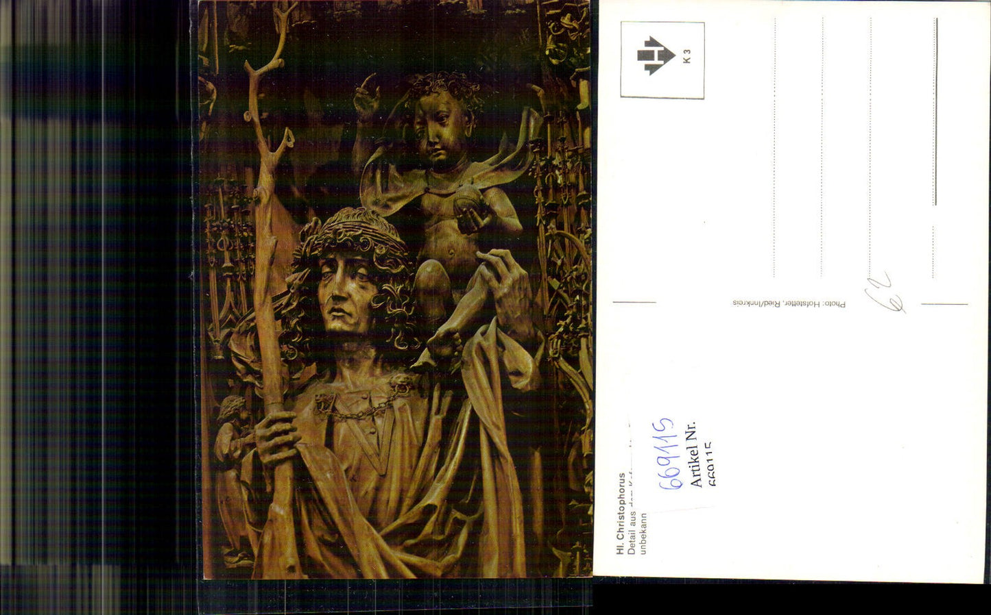 669115,Kefermarkt Flügelaltar Hl. Christophorus Detailansicht