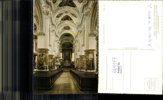 669117,Stiftskirche Kremsmünster Pfeiler d. Mittelschiffes Bildteppiche