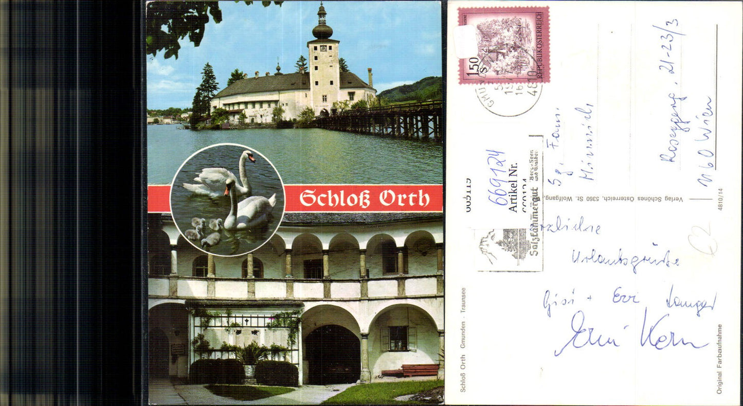 669124,Mehrbild Ak Gmunden Traunsee Schloss Orth