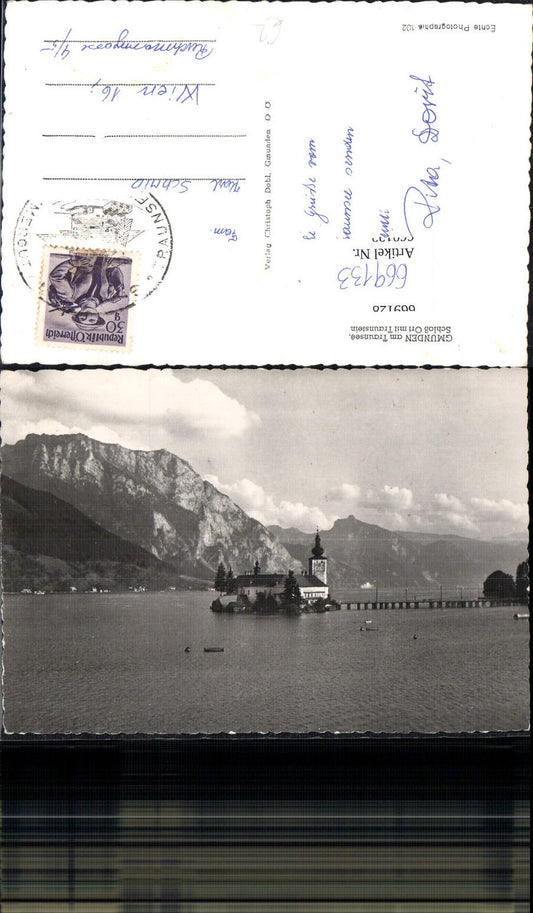 669133,Gmunden a. Traunsee Schloss Orth Ort mit Traunstein