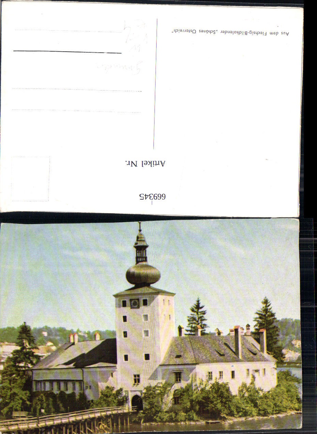 669345,Gmunden Schloss Orth pub Flechsig Bildkalender Schönes Österreich