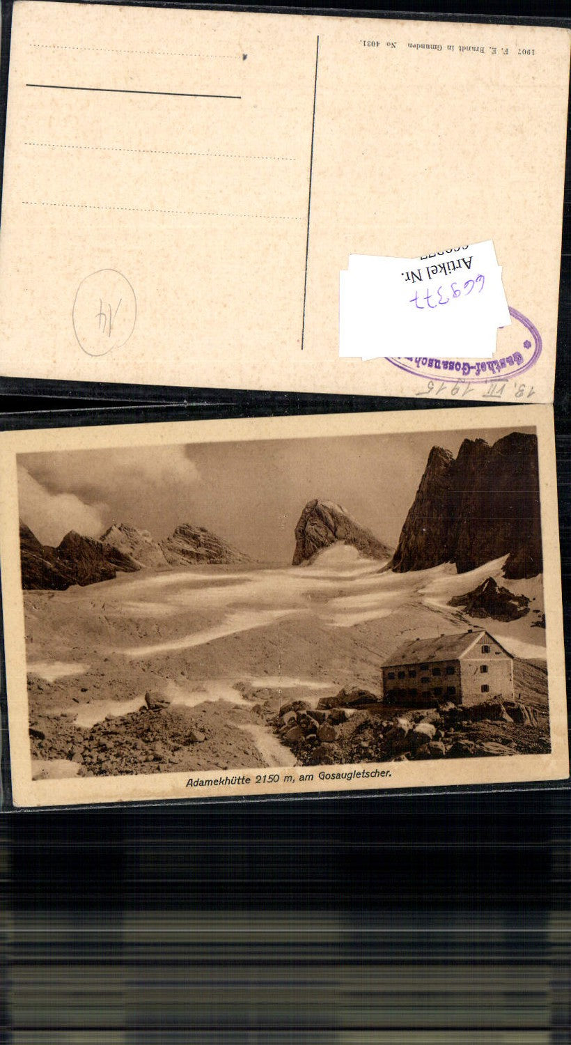 669377,Dachstein Gosau Adamekhütte Gosaugletscher Gletscher pub Brandt 4031