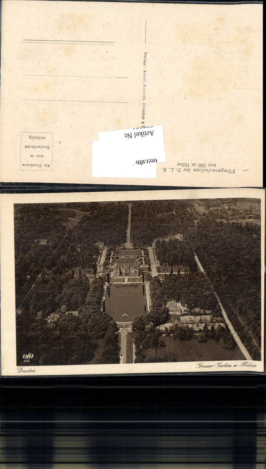 669386,Fliegeraufnahme Dresden Luftbild Grosser Garten Palais