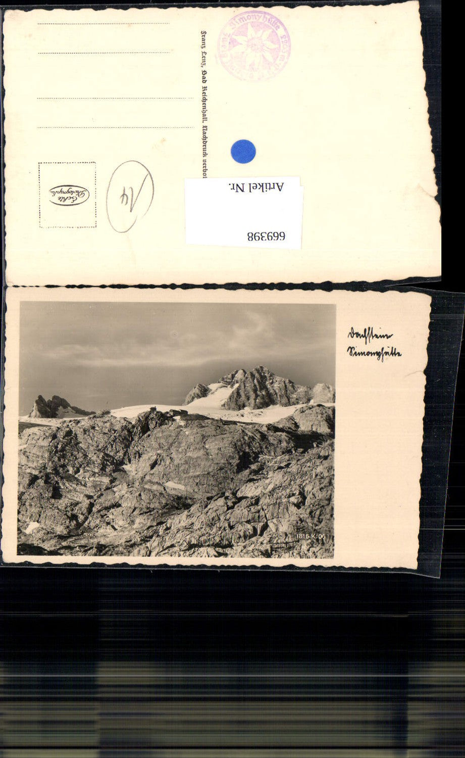 669398,Dachstein Simonyhütte b. Gosau