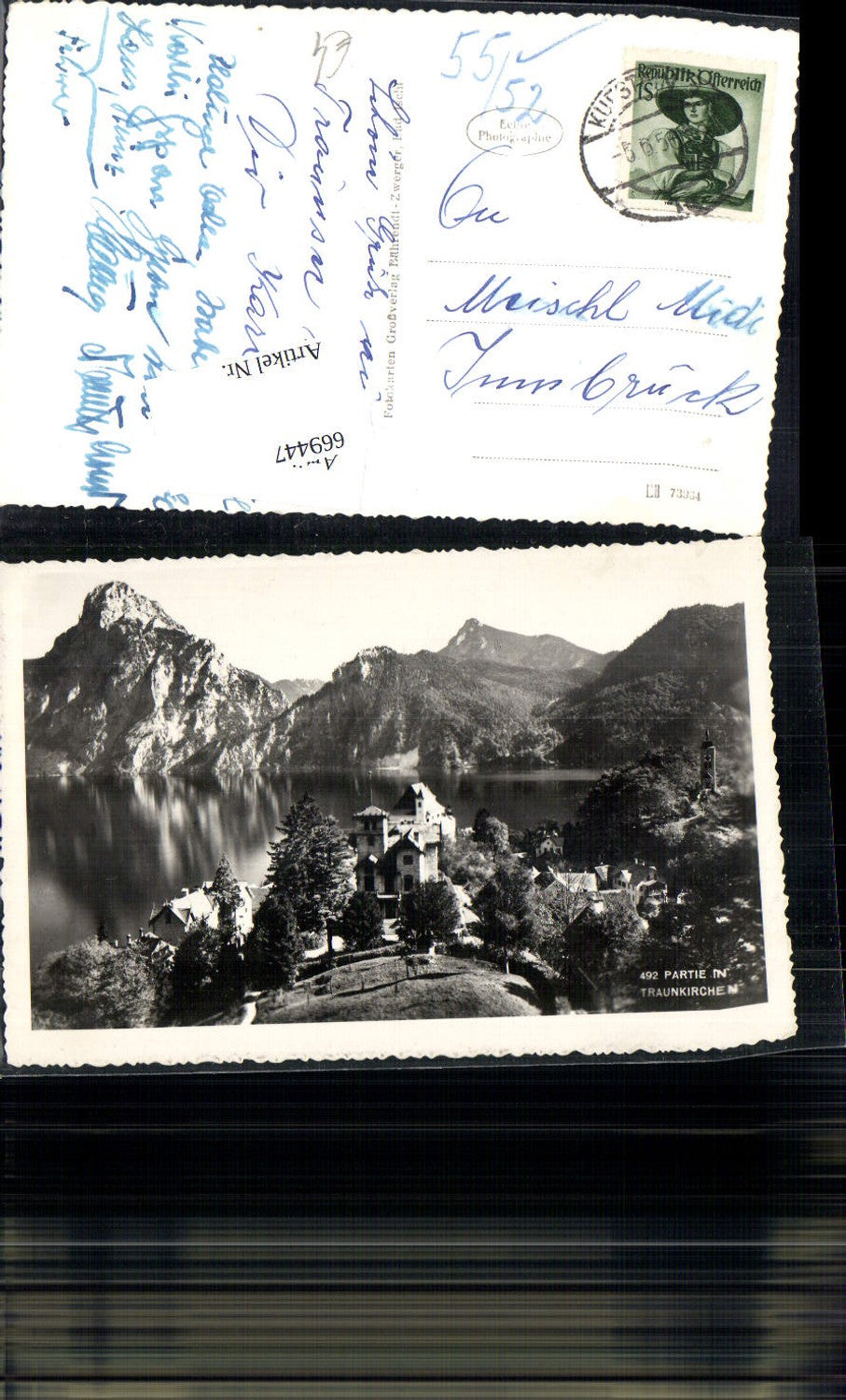 669447,seltene Foto-AK Traunkirchen am Traunsee
