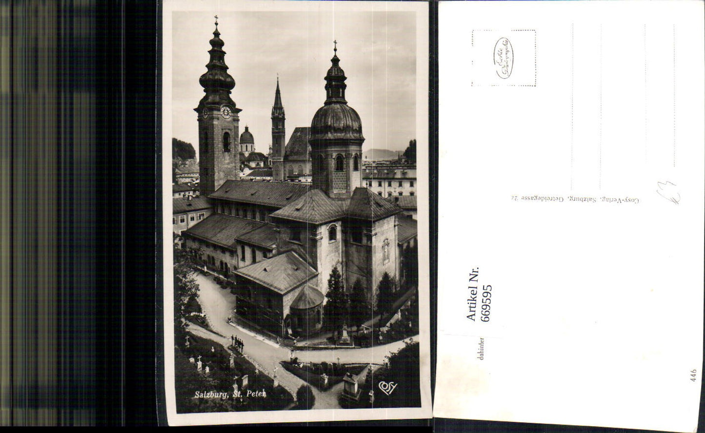 669595,Foto Ak Salzburg St Peter Kirche u. Friedhof