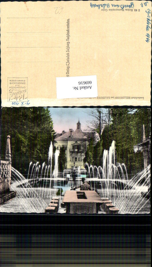 669616,Salzburg Schloss Hellbrunn Fürstentisch Wasserspiele