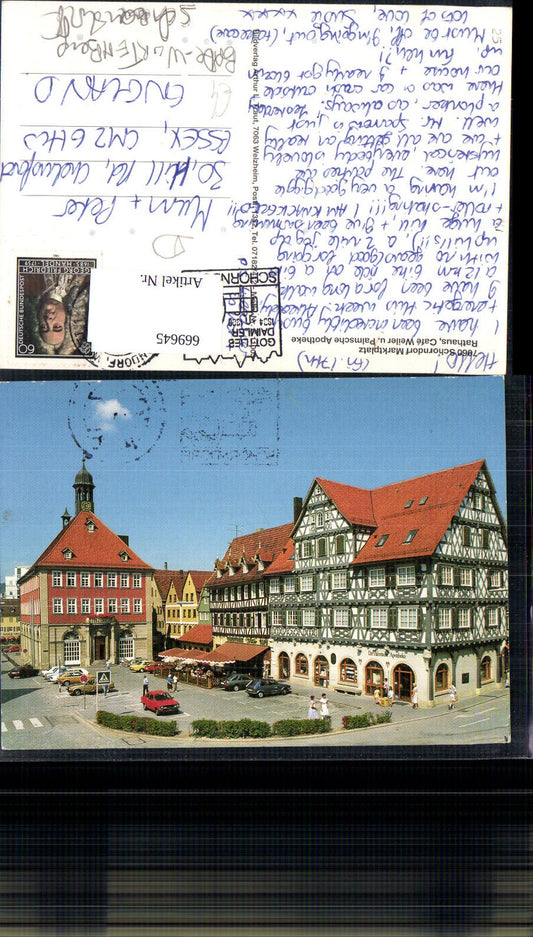 669645, Schorndorf Market Square Town Hall Cafe Weiler and Palm Pharmacy