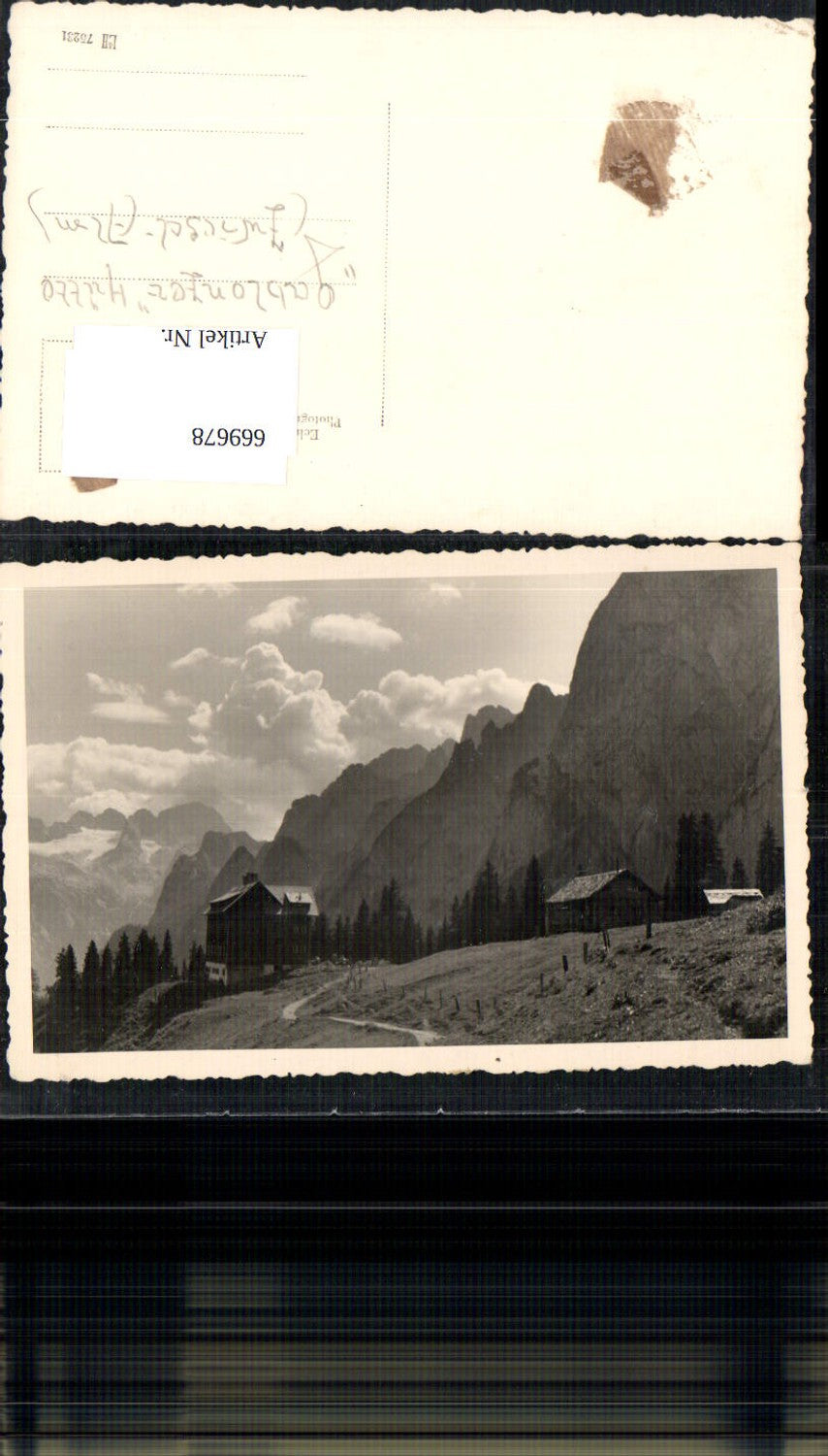 669678,Foto Ak Gosau Gablonzer Hütte Zwieselalm