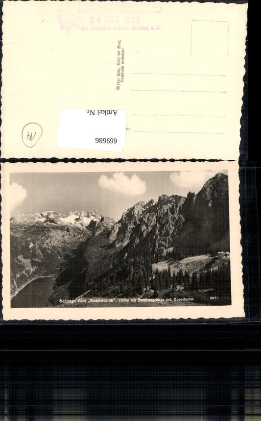 669686,Foto Ak Gosau Gablonzerhaus m. Dachsteingebirge
