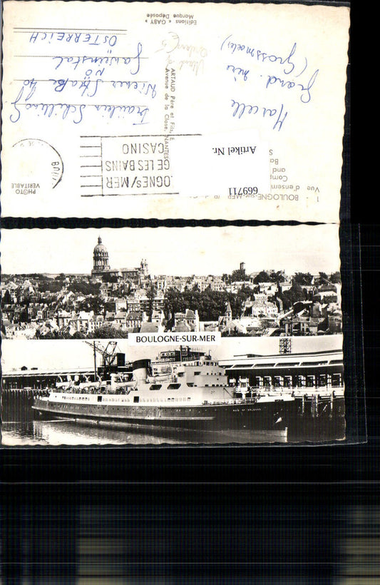 669711,Boulogne-sur-Mer France Bateau au Port Schiff Dampfer Maid of Orleans Hafen