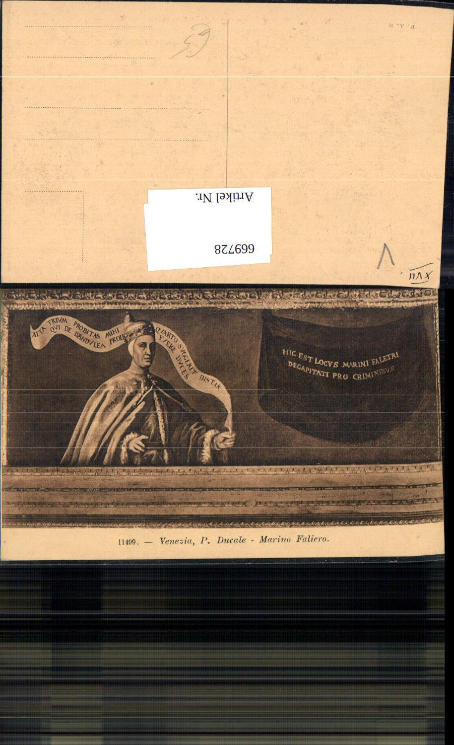 669728,Künstler Ak Venezia Venedig P. Ducale Marino Faliero Italy