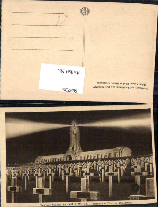 669735,Cimetiere National du Douaumont Ossuaire et Phare de Douaumont Friedhof WW2 France