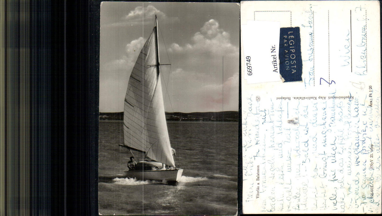 669749,Foto Ak Vitorlas a Balatonon Segelboot Segeln Wassersport Plattensee Hungary